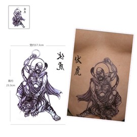 THE FANTASY Tattoo Stickers, Buddha Bodhisattva, Nyorai, Buddha-4, Large, A4 (wqa24)