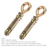 Eye Bolts Fastener, 5pcs Expansion Bolts Heavy Duty Anchor Fastener