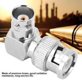 BNC Male 5Pcs BNC L Shape Adapter 90 Degree Brass BNC Male to Female Coaxial Cable Wire Adapter Coax Male