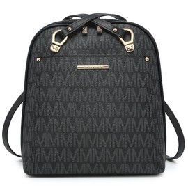 MKP COLLECTION Womens Convertible Backpack Purse Multi-Pocket Handbag Fashion Designer Ladies Shoulder Bag for Travel Work, Black-1