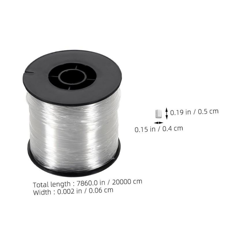 Tofficu 1 Set Invisible Nylon Fishing Wire Clear Fishing Line