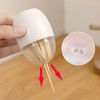 White Magnetic Toothpick Holder, Toothpick Storage Box Large Capacity Transparent