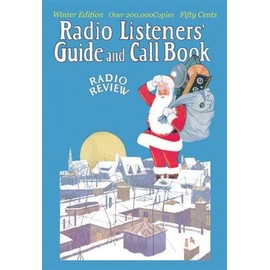 Giant Santa with Radio Components in His Sack Looks over the Town 20x30 poster