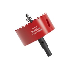 Fivelake 2-11/16 Inch Hole Saw - 68mm M42 HSS Bi-Metal Hole Cutter, Triangular Shank Hole Saw Drill Bit with Spring, Hole Saw Tools for Wood, Plywood, Plastic, Gypsum Board, Various Thin Metal Sheets