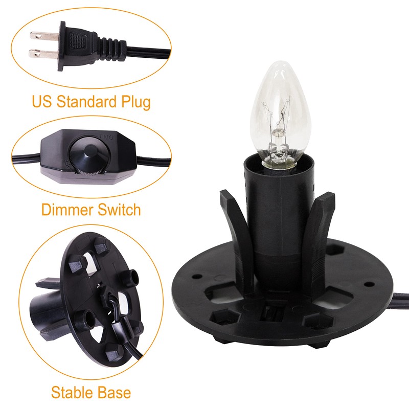 Venforze Himalayan Salt Lamp Cord Replacement with Dimmer Switch and