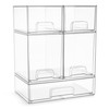Sorbus Acrylic Storage Containers - 5 Pack, Stackable Storage Bins