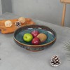 STE-CER Ceramic Fruit Bowl for Kitchen Counter,Decorative Pedestal Bowl for