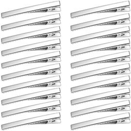 100 Pieces Alligator Hair Clips, BetterJonny Silver Metal Hairdressing Hair Grip 2.95in Flat Salon Curl Clips Hair Pins for Hair Salon Hair Extensions