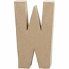 Creativ 26622 20.5 cm 1-Piece Papier Mache Letter W, Beige