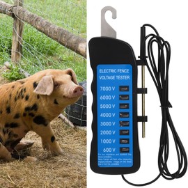 Digital Fence Tester, Digital Pasture Fence Tester, Electric Fence Voltage Tester, Fence Tester, Voltage Meter, Multi-Light Voltage Detection, Portable Electric Fence Tester for Agricultural Supply