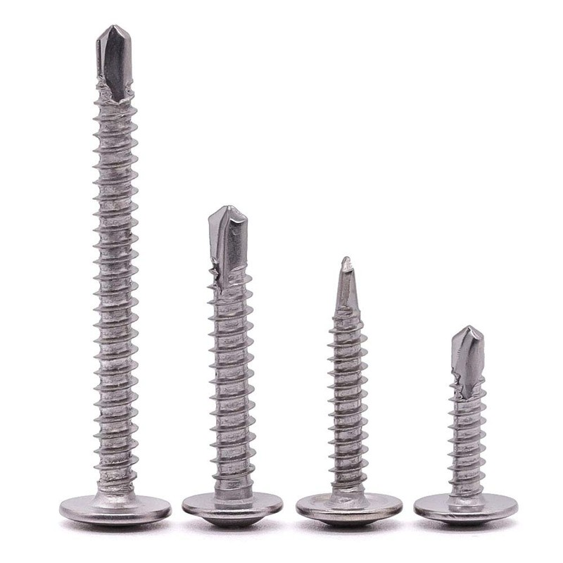 #10 x 1-1/2" Stainless Wafer Head Self Drilling Screw Phillips