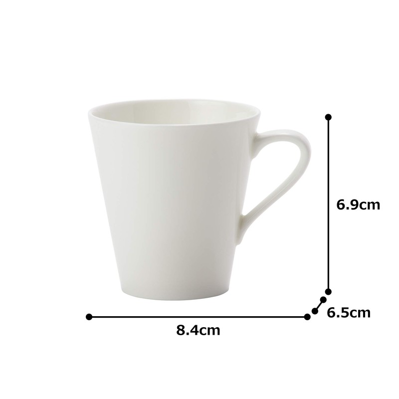 Narumi 50131-2934 Cup and Saucer, Pro Style, White, 4.1 fl