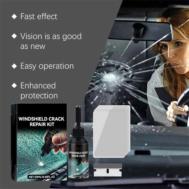 Automotive Glass Repair Kit Fluid Fix Car Windshield Resin Chip