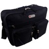 Metrolite Canvas Flight Travel Overnight Weekend Bag Cabin Approved -Black/Navy