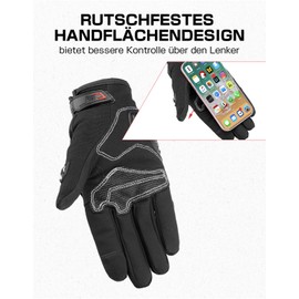 KEMIMOTO Men's Motorcycle Gloves Summer with Ankle Protector and Touch Screen, Active Sports Gloves for Men and Women, for Motorcycle, Bike, Scooter, Hunting