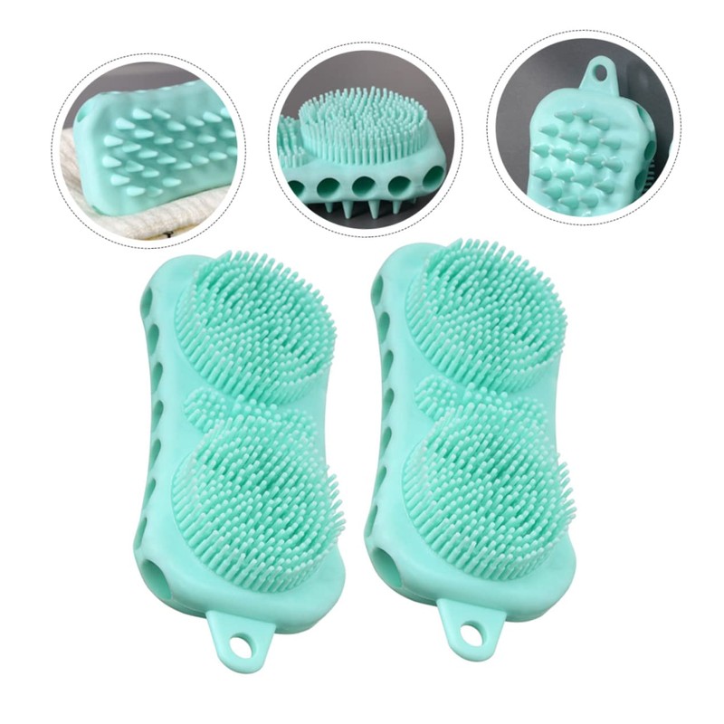 Healvian 4pcs Bath Brush Compact Tpe Bathing Tool for Newborns