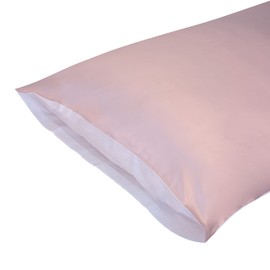 Jasmine Silk 100% Pure Mulberry Silk 19 Momme Charmeuse Silk Pillowcase With Cotton underside for Hair and Skin 1pc 50 x 75 cm Hypoallergenic Envelope Closure (Pink)