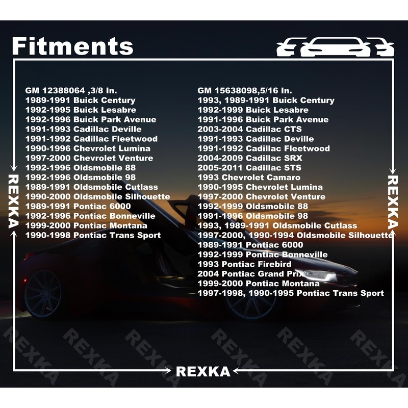 Rexka 20pcs 5/16" & 3/8" Fuel Line Retainer Clip Kit
