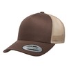 Yupoong Men's YP Classics 5-Panel Retro Trucker Cap-2-Tone, Brown/Khaki, OSFA