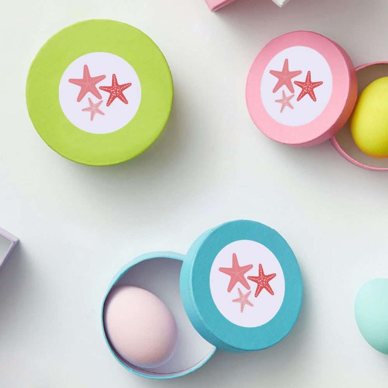 24 x 40mm Round 'Starfish' Stickers (SK00055645)