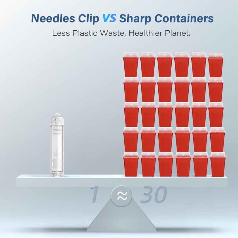 Sharps Container, Needles Clip for Syringes with Needle Sharps Containers