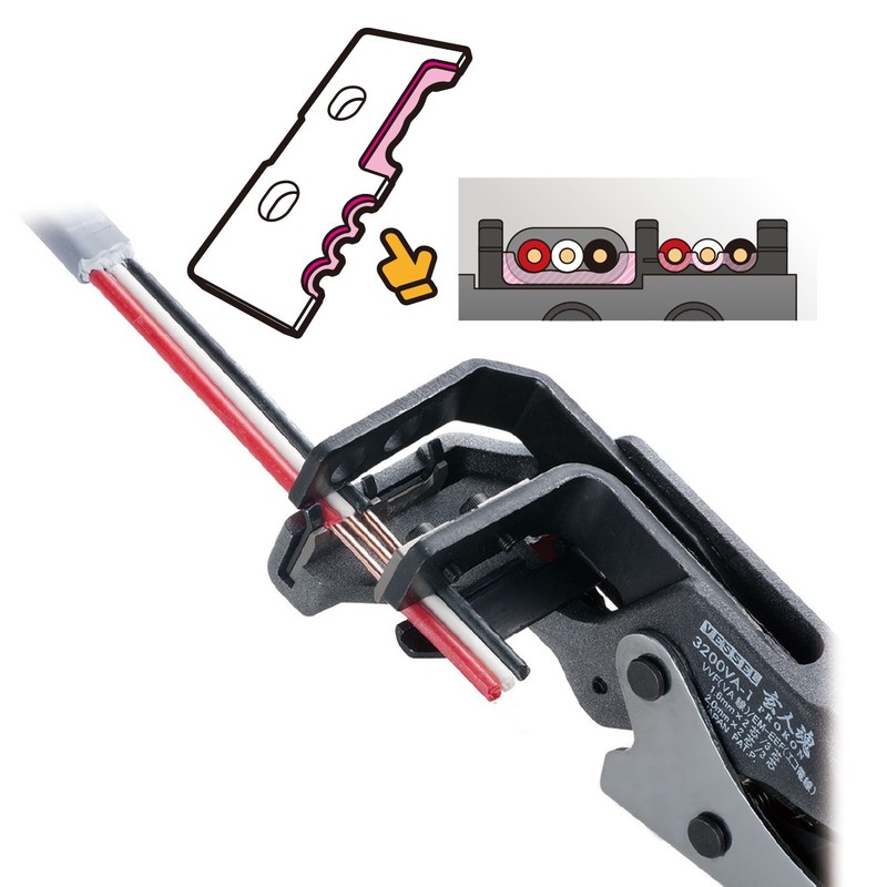 Vessel 3200VA-1 VA Wire Stripper for Electricians Ability Test for