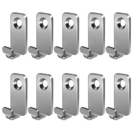 Adiyer 10pcs Heavy Duty T-Head J-Shaped Hangers 304 Stainless Steel Wall Mounted Mini Wall Hooks Hanger for Mirror Picture Frames Hanging Wire/D Rings/Keyhole Hangers