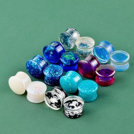 TBOSEN Acrylic Ear Gauges Color Ear Plugs Stretching Kit Tunnels Expander Mix Set Gift