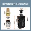 Innfeeltech 1 Pcs Air Hand Lever Operated Valve 5 Way
