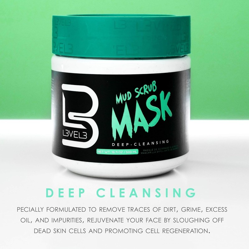 L3 Mud Facial Scrub - Acne Reduction Gentle and Effective