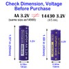 funkawa (8- Pack) Shockli AA 3.2 Volts LiFePo4 650mAh Rechargeable