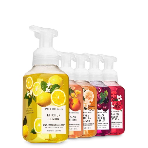 Bath and Body Works FRESH AND BRIGHT Foaming Hand Soaps - Set of 5 Gentle Foaming Soaps