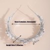 Missgrace Women Silver Faux Pearls Handmade Crystal Rhinestone Leaf Flower