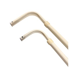 Spring Window Fashions Double Lock Seam Curtain Rod, 48 to 84-Inch Adjustable Width, White