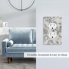 WMHUSU Decorative Outlet Covers Rustic Grey Leaves Country Boho Leaf
