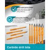 EXFEIN 3/16"-1/2" Masonry Drill Bits Kit with Quick-fit Shank, Carbide-Tipped