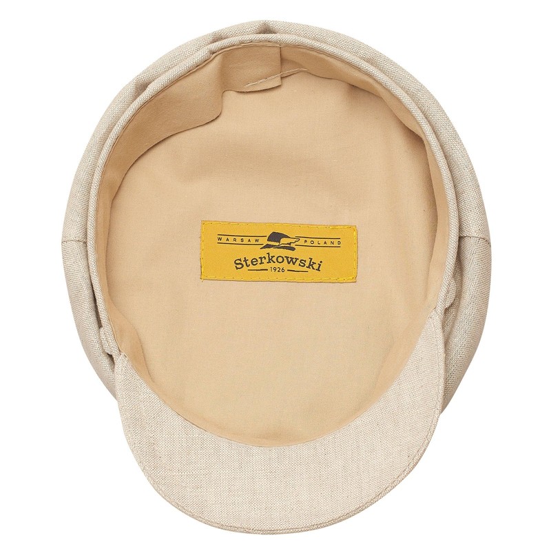 Sterkowski Pireus Summer Hat, 100% Linen Breton Hat for Men