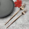 JASHII Silverware Set, Mirror Polished Copper Flatware Cutlery Set Service