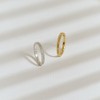 Gold&Dear 14KGP Bubble Layered Slim Ring White Gold L (No.