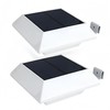 HOSHINE(2 Pack) Solar Powered Gutter Lights Security Light Outdoor Solar