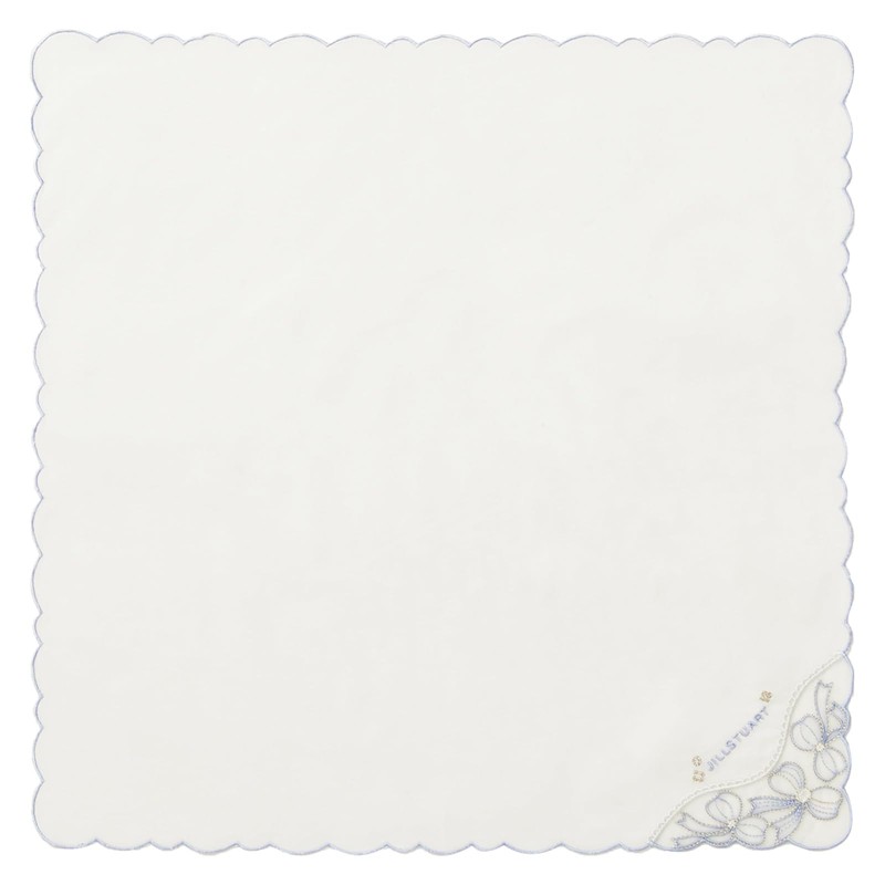 Jill Stuart 09101208 Handkerchief Women's Embroidered Handkerchief, Women's Ribbon Pattern,