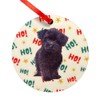 Yorkie Poo Dog Black Christmas Round Ornament New