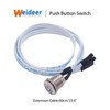 weideer 12mm Momentary Push Button Switch Metal Chassis Switch Waterproof