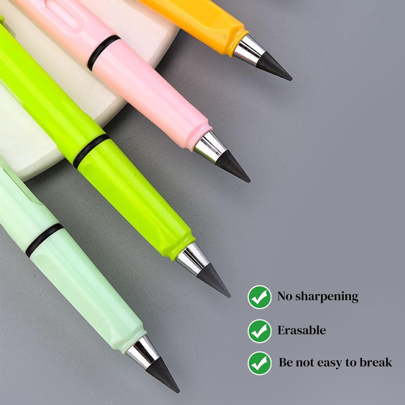 Infinity Pencil – 12-Pack Everlasting Pencils with HB Graphite Lead,
