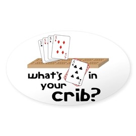 CafePress Whats in Your Crib? Sticker Oval Car Bumper Sticker(10-Pack)