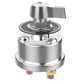 Battery Disconnect Switch, Malictele ON/Off 12-48V High Current 200A Master Battery Power Cut Isolator Heavy Duty Kill Switch for Car Truck RV Boat Marine and ATV