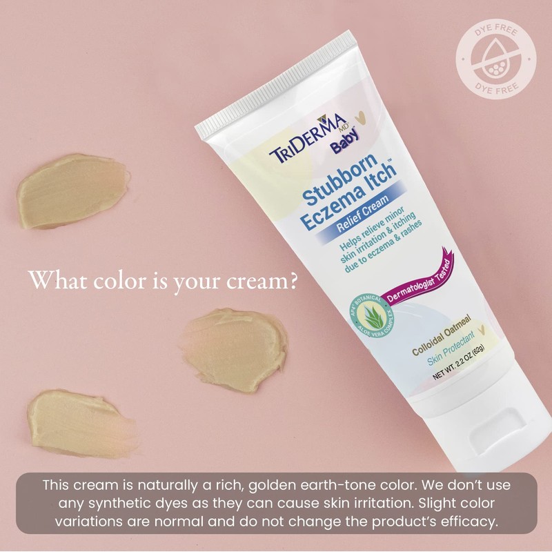 TriDerma Baby Stubborn Eczema Itch Relief Cream Soothing for Sensitive