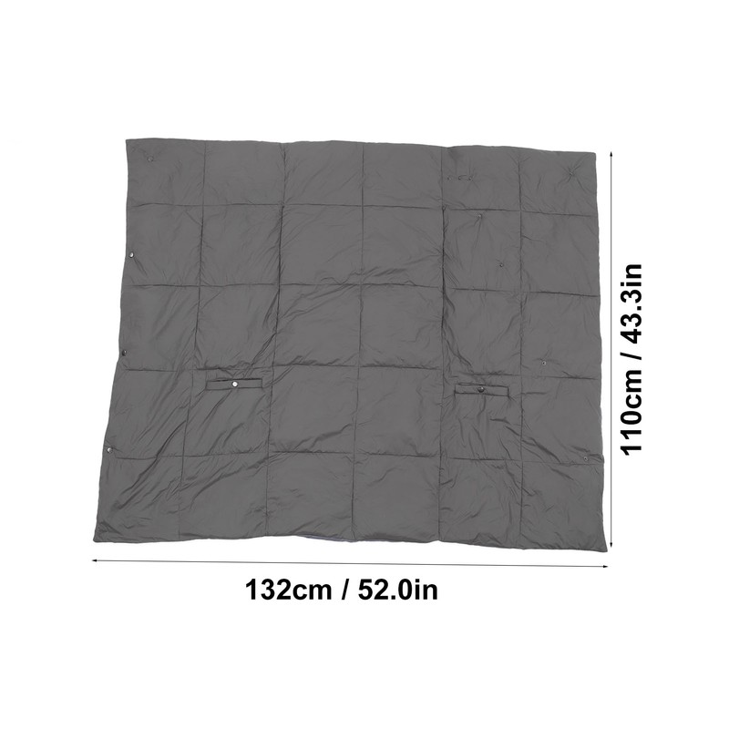 USB Heated Blanket Dark Grey 3 Temp Modes 52x43in Soft