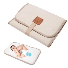 Changing Mats, Foldable Changing Mat, Easy to Carry Nappy Changing Mat Easy to Use Urine Pad Suitable for Infants on The Road (White)