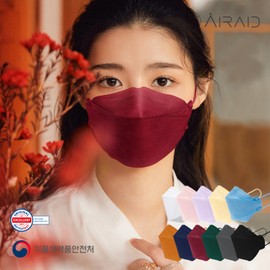 AirAde domestic filter KF94 color mask domestic fabric foldable 1 piece x 10, KF94 black 10 sheets / 에어에이드 국산필터 KF94컬러마스크 국산원단 접이식 1매입x10, KF94블랙 10매